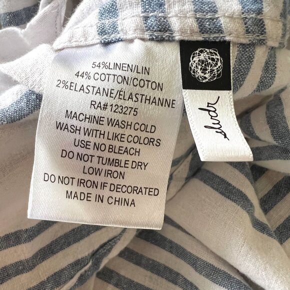 SLVDR - Striped Shirt - Pullover -1/4 Button Up -Short Sleeve - XL Half Placket - Picture 8 of 10